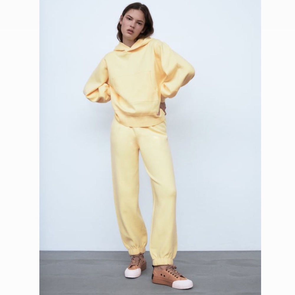 Zara Yellow Jogger Sweat Set